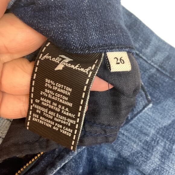 7 for all mankind womens size 26 zebra print skinny jeans - Picture 2 of 8